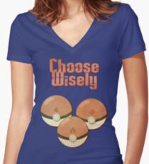 Choose Wisely Women's Fitted V-Neck T-Shirt