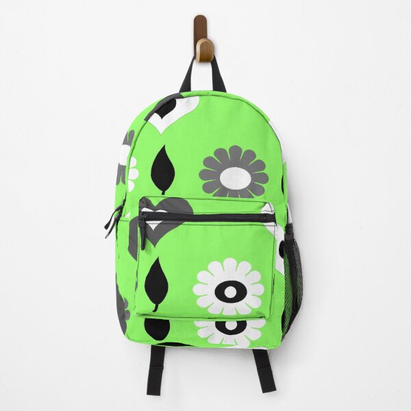 Item preview, Daisy & heart monochrome on leaf green designed and sold by OakendOriginals.