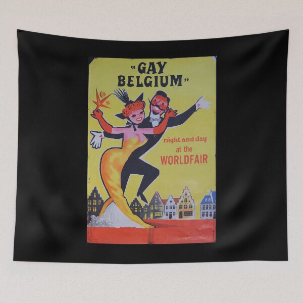 Item preview, Gay Belgium vintage travel poster designed and sold by stickart-marek.