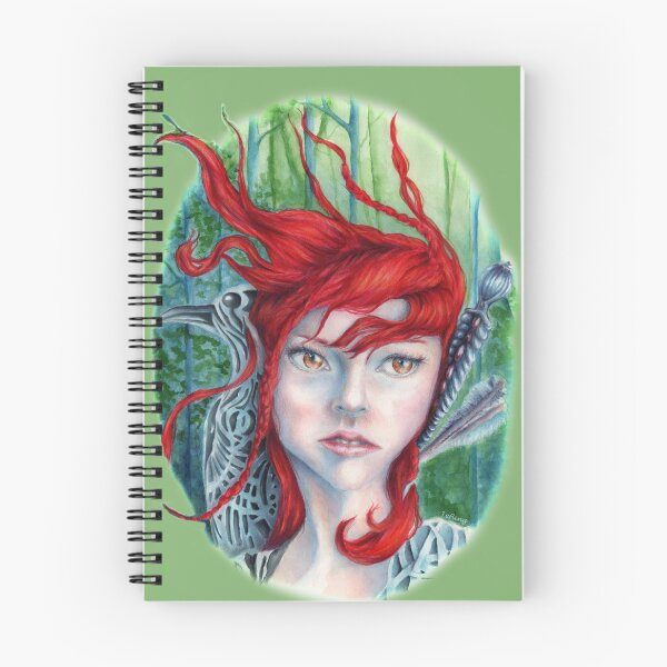 Item preview, Red Haired Warrior Maiden in a Forest designed and sold by Toni Fanali.