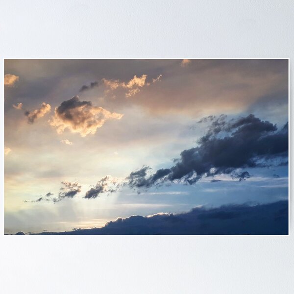 Item preview, Yellow And Blue Sunset With Clouds designed and sold by LittleBjorn.