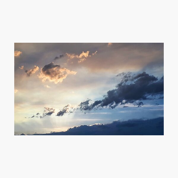 Item preview, Yellow And Blue Sunset With Clouds designed and sold by LittleBjorn.