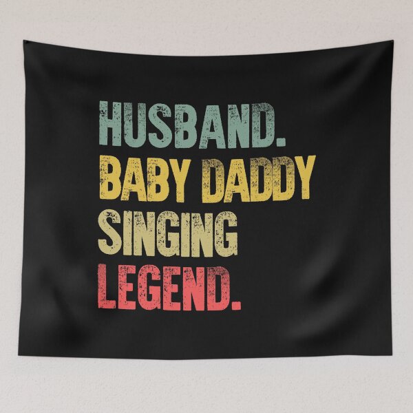 Item preview, Funny Men Vintage T Shirt Husband Baby Daddy Singing Legend designed and sold by Bendthetrend.