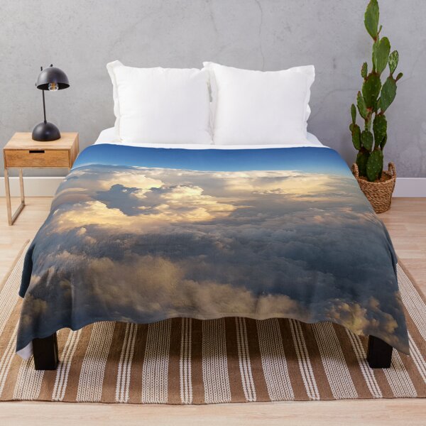 Item preview, Fluffy white clouds with blue sky from the pilots cockpit window above the clouds. designed and sold by Michelle Brewster.