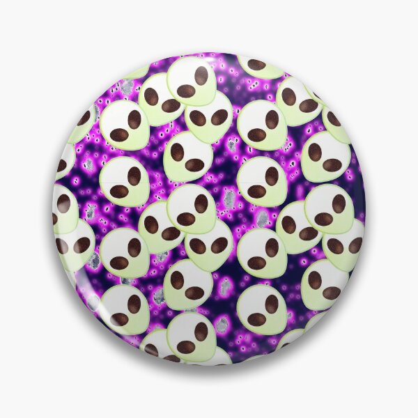 Item preview, GREEN ALIEN HEADS PATTERN WITH PURPLE BACKGROUND designed and sold by DewDropDesigns.