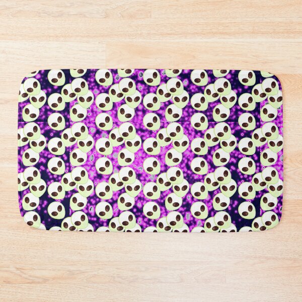 Item preview, GREEN ALIEN HEADS PATTERN WITH PURPLE BACKGROUND designed and sold by DewDropDesigns.