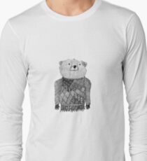 Bear Illustration Long Sleeve T-Shirt