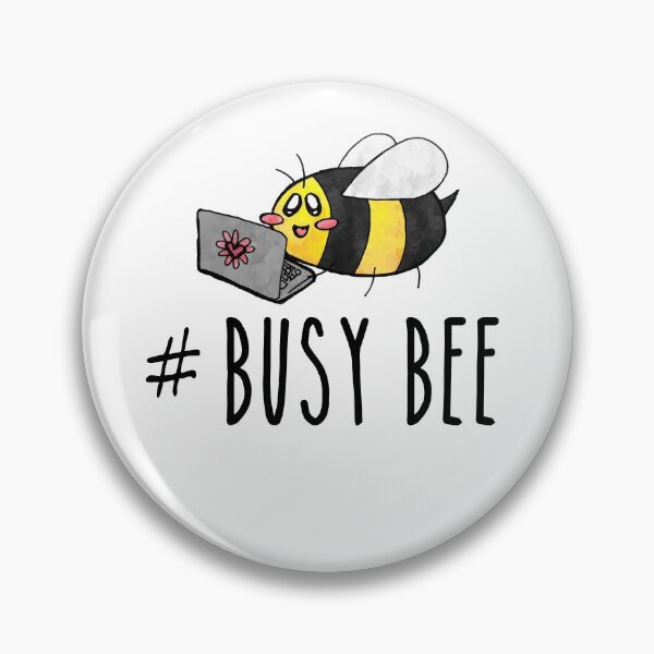 Item preview, Hashtag Busy Bee With Laptop designed and sold by Bumblefuzzies.