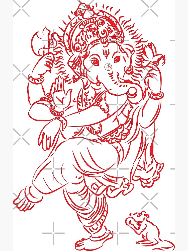 Dancing Ganesha in the night Stock Illustration by ©AHOOLY #186088248