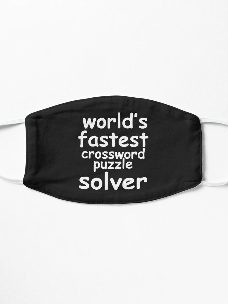 quot world #39 s fastest crossword puzzle solver quot Mask for Sale by amadonms
