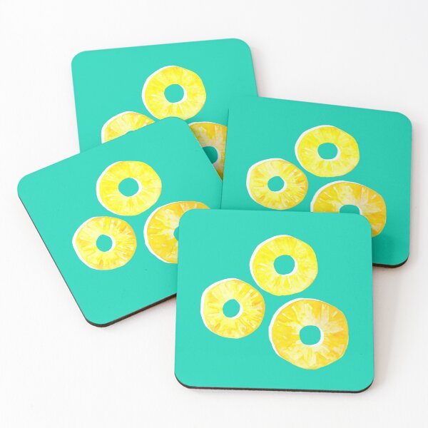 Item preview, Round Yellow Pineapple Slices designed and sold by AlbinoSnowman.