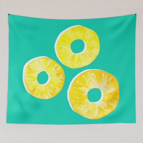 Item preview, Round Yellow Pineapple Slices designed and sold by AlbinoSnowman.