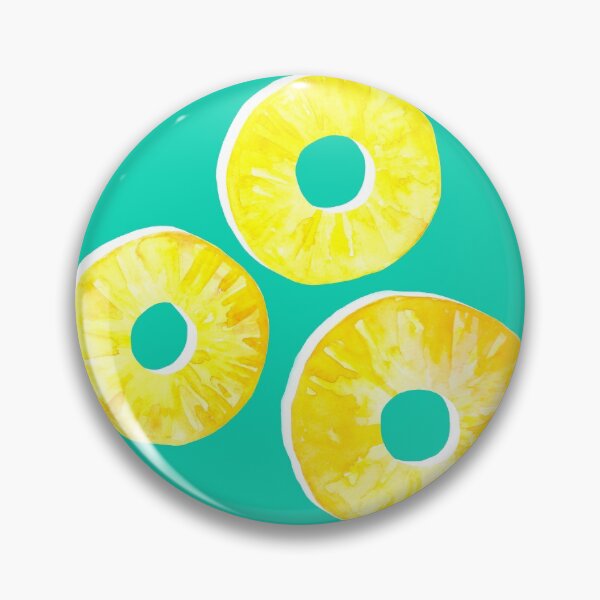 Item preview, Round Yellow Pineapple Slices designed and sold by AlbinoSnowman.