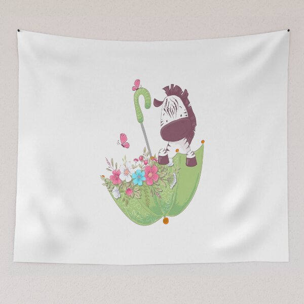 Item preview, The umbrella of the floral Zebra: cute fantasy shirt.  designed and sold by fajali master.