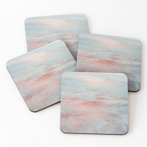 Item preview, Icy white clouds with blue sky with red sun underneath from the pilots cockpit window above the clouds. designed and sold by Michelle  Brewster.