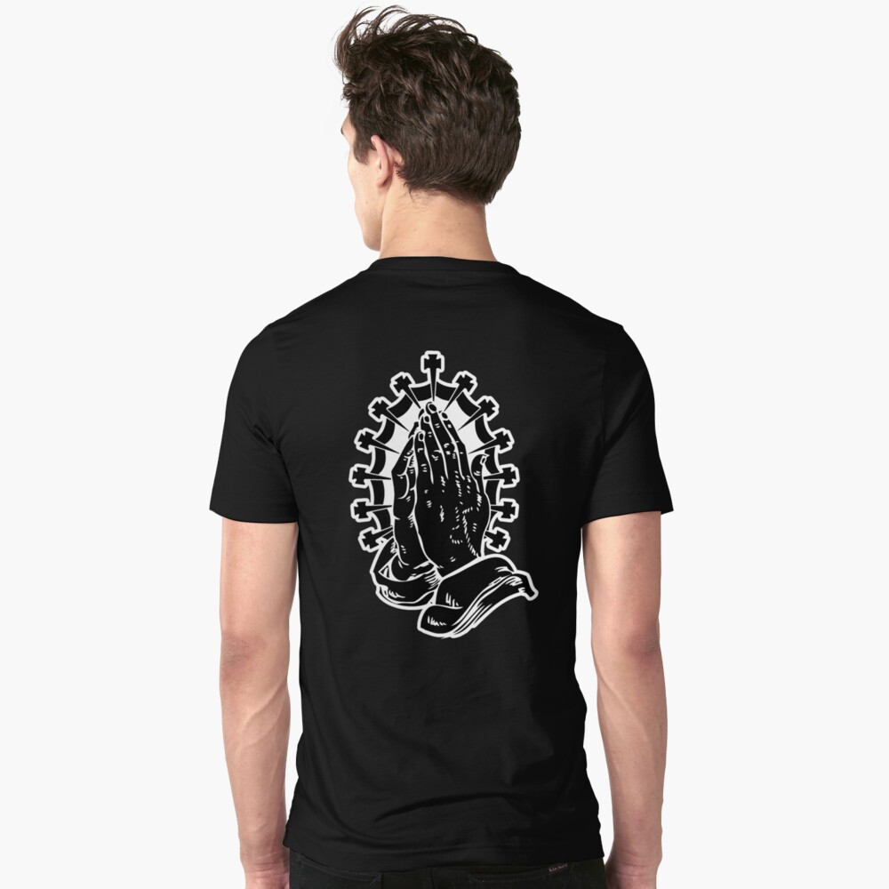 praying hands t shirt