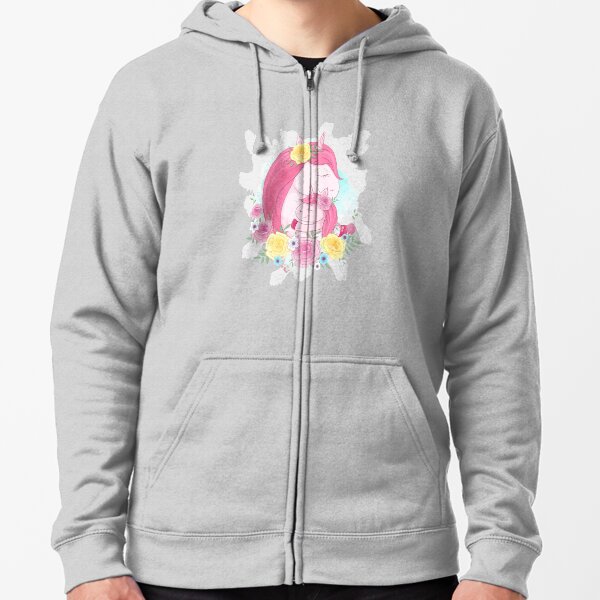 Funny Mom unicorn and daughter: A cute fantasy shirt. Zipped Hoodie