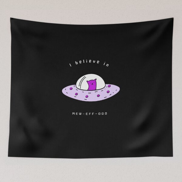 Item preview, I believe in mew-eff-ooo - Funny cat UFO  designed and sold by fahim96.