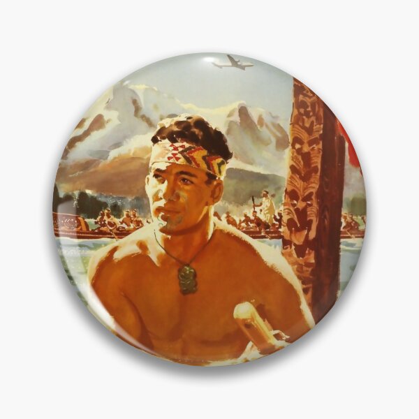 Item preview, Fly BCPA to New Zealand vintage travel poster designed and sold by stickart-marek.