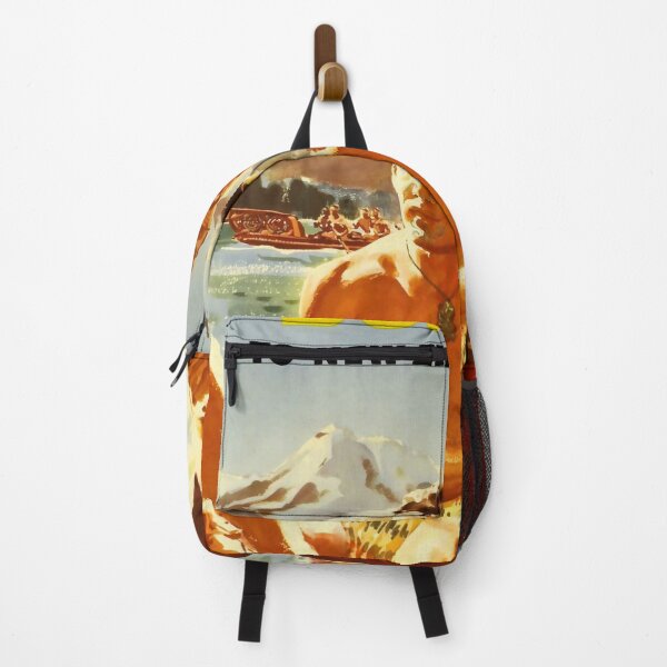 Item preview, Fly BCPA to New Zealand vintage travel poster designed and sold by stickart-marek.