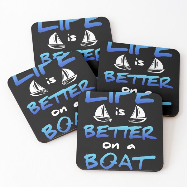 Item preview, Vintage Life is Better on A Boat Gift design Sailing Fishing graphic designed and sold by Lisbob.