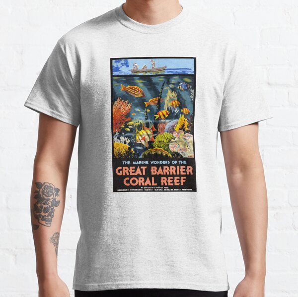 Australia Great Barrier Coral Reef Vintage Poster Classic T-Shirt