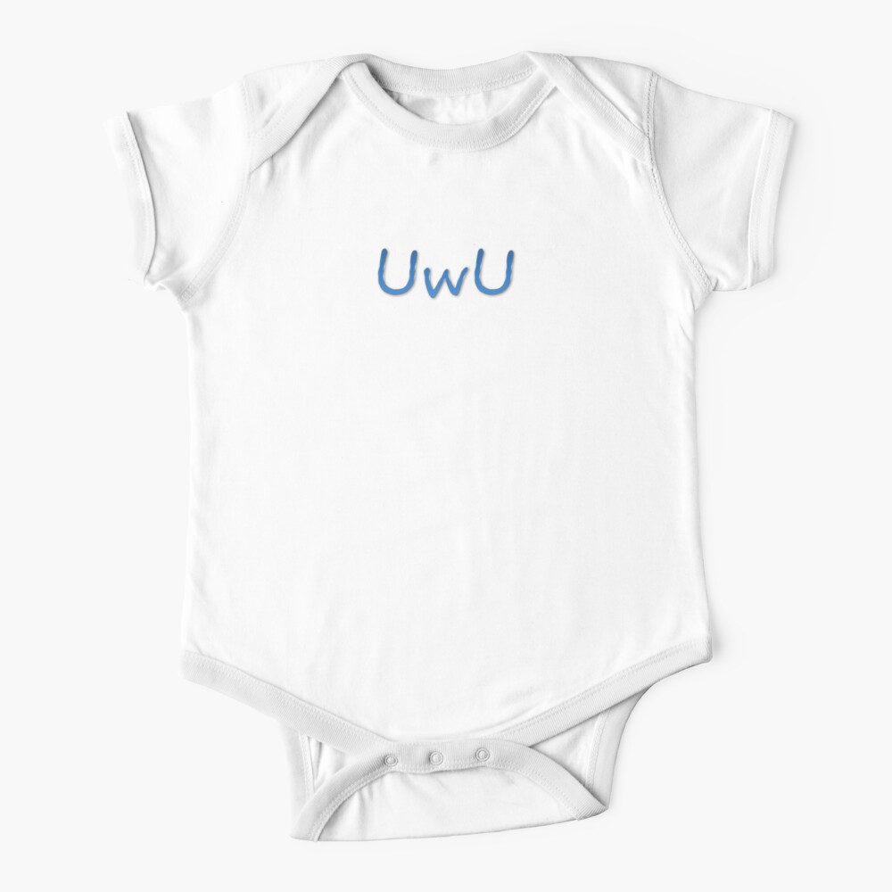 Uwu Simple Design Blue Baby One Piece By Hyperlolorb Redbubble