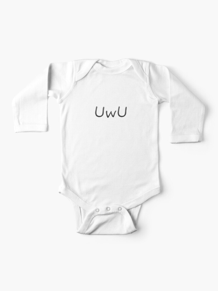 Uwu Simple Design Black Baby One Piece By Hyperlolorb Redbubble