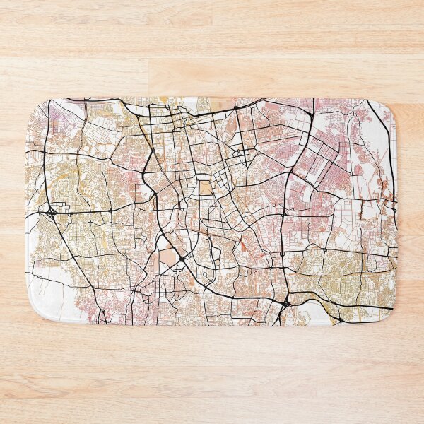 Artikelvorschau, Jakarta Indonesien Straßenkarte Farbe entworfen und verkauft von IvonDesign.