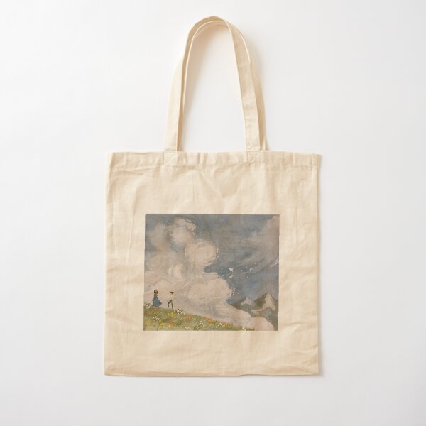 Cloudy Flower Fields Cotton Tote Bag