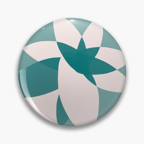 Item preview, Abstract graphic bloom in teal and pale rose designed and sold by BlertaDK.