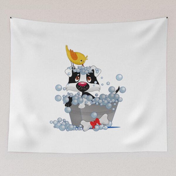 Item preview, Giving Puppy A Bath designed and sold by jeannierose.