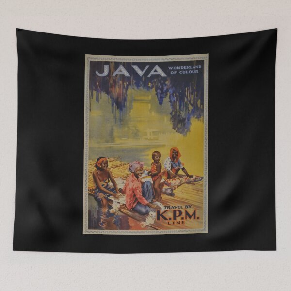 Item preview, Java vintage travel poster designed and sold by stickart-marek.