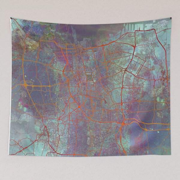 Item preview, Jakarta Indonesia Street Map Urban designed and sold by IvonDesign.