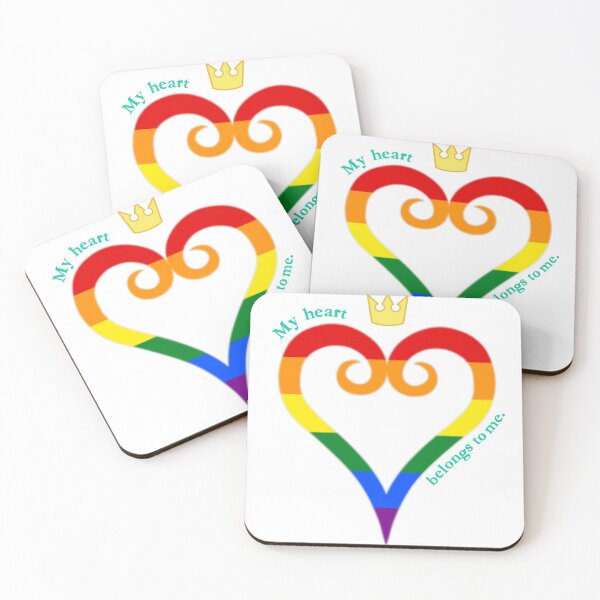 Item preview, Gay Pride Heart designed and sold by TheCurioArtShop.