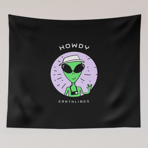 Item preview, Howdy earthlings - funny alien logo designed and sold by fahim96.