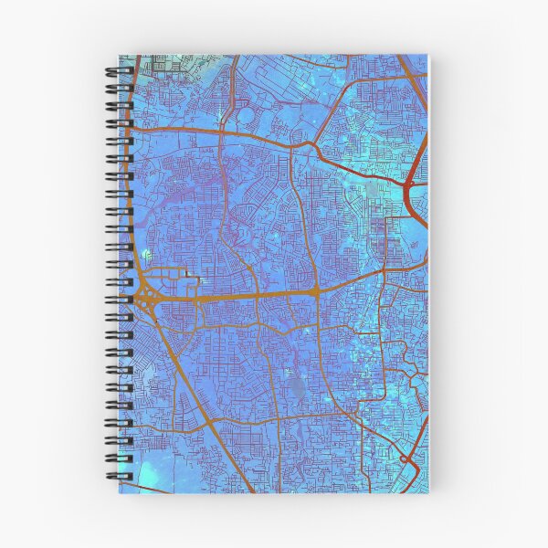 Item preview, Jakarta Indonesia Street Map Blue Lagoon designed and sold by IvonDesign.