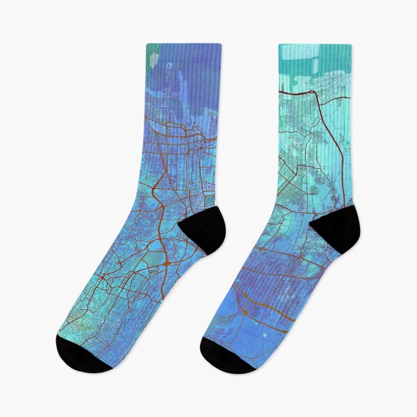 Artikelvorschau, Jakarta Indonesien Straßenkarte Blaue Lagune entworfen und verkauft von IvonDesign.