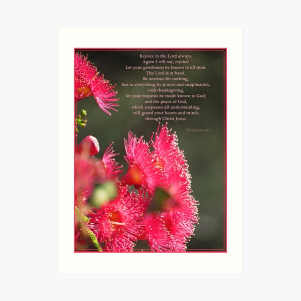 ~ Philippians 4:4-7 ~ Art Print