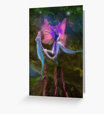 Dancing Auroras - Pink Fairy Greeting Card