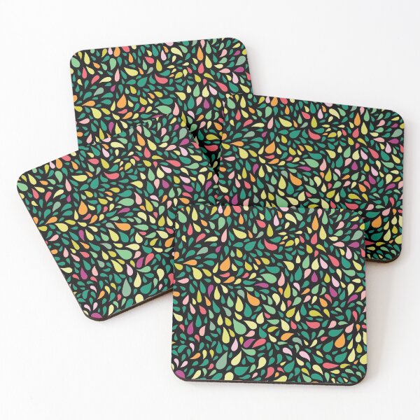 Item preview, Colorful Abstract Little Drops Mosaic Art Style - Black designed and sold by GDCdesigns.
