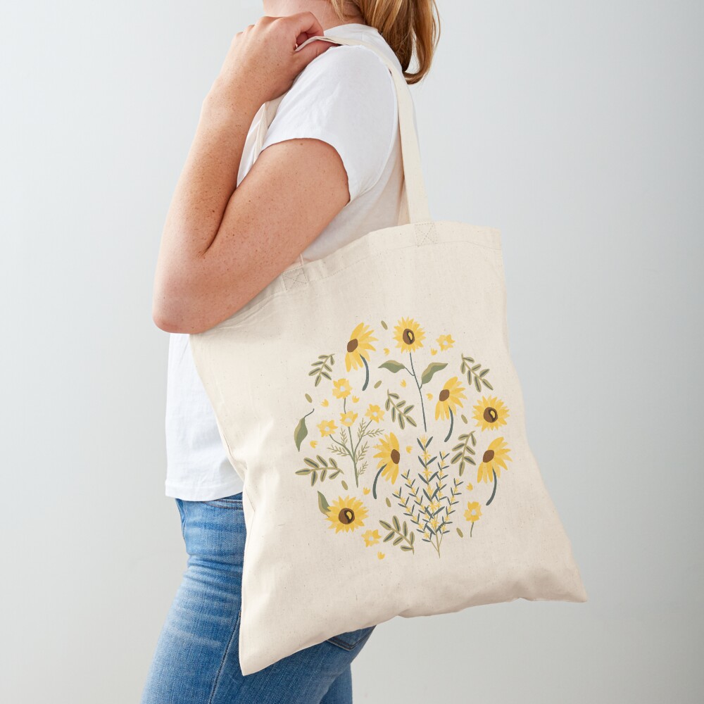 "Aesthetic sunflowers pattern" Tote Bag for Sale by jannta Redbubble