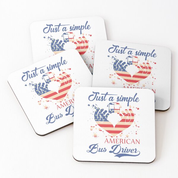 Item preview, JUST A SIMPLE AMERICAN BUS DRIVER AMERICAN FLAG designed and sold by TALIA-ETHER.
