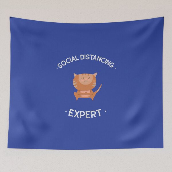 Item preview, Funny Social Distancing Expert cat designed and sold by shirt-meme.