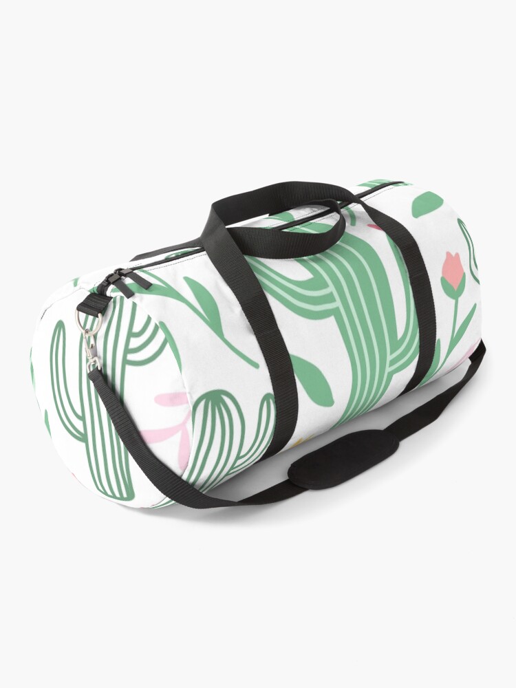 Thumbnail 1 of 3, Duffle Bag, Cute Cactus Pattern designed and sold by HuntersDesigns.