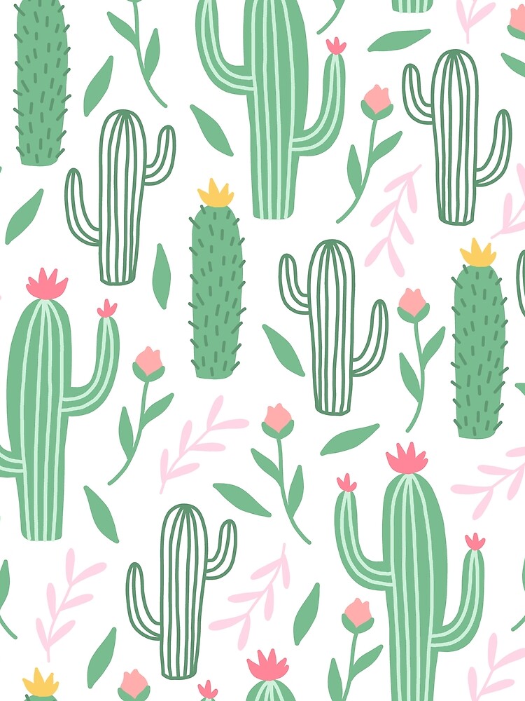 Thumbnail 3 of 3, Scarf, Cute Cactus Pattern designed and sold by HuntersDesigns.