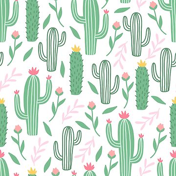 Artwork thumbnail, Cute Cactus Pattern by AV Designs