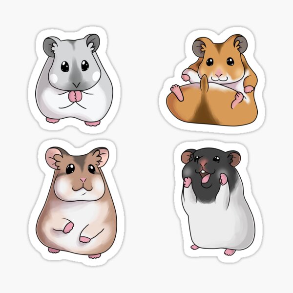 Hamster Pattern Sticker