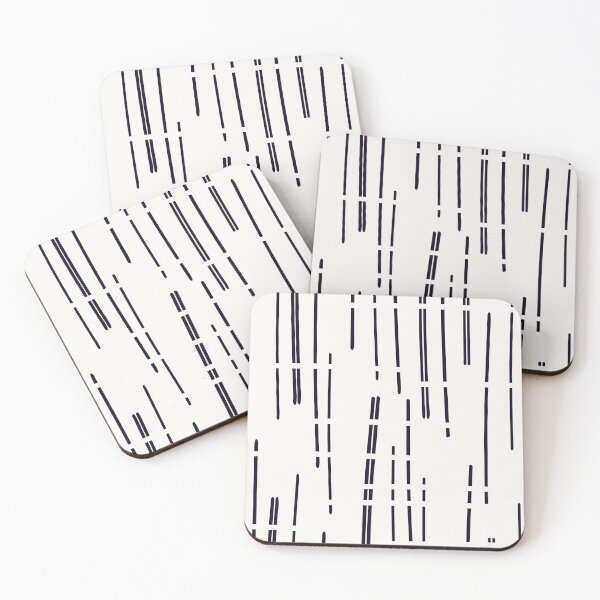Item preview, Abstract broken lines - black on off white designed and sold by BrankaPD.