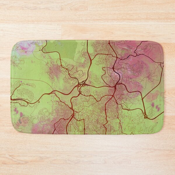Item preview, Jerusalem Israel Street Map Green Planet designed and sold by IvonDesign.